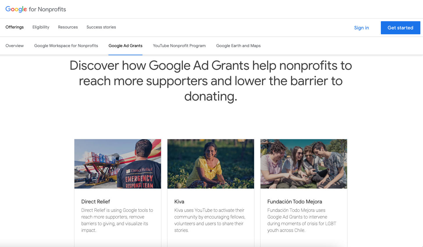 google ad grants